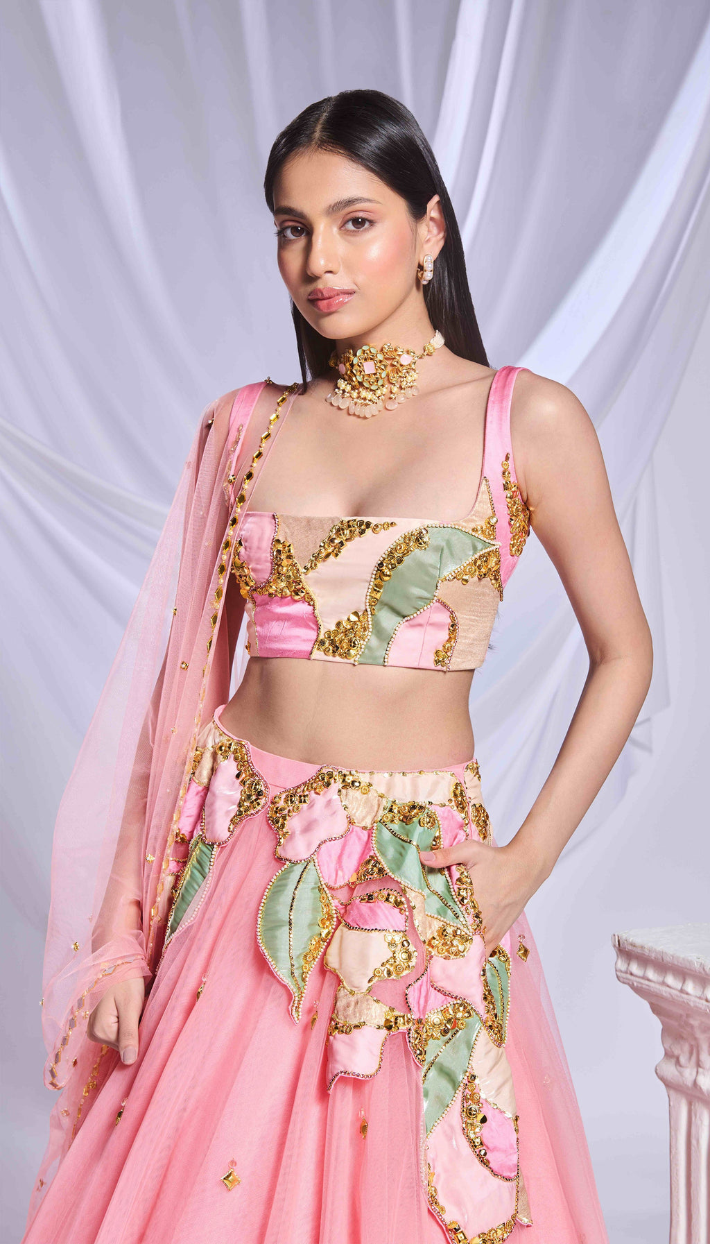 Preach Pink lehenga set